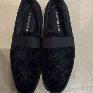Bruno Marc Black Velvet Men's Loafers